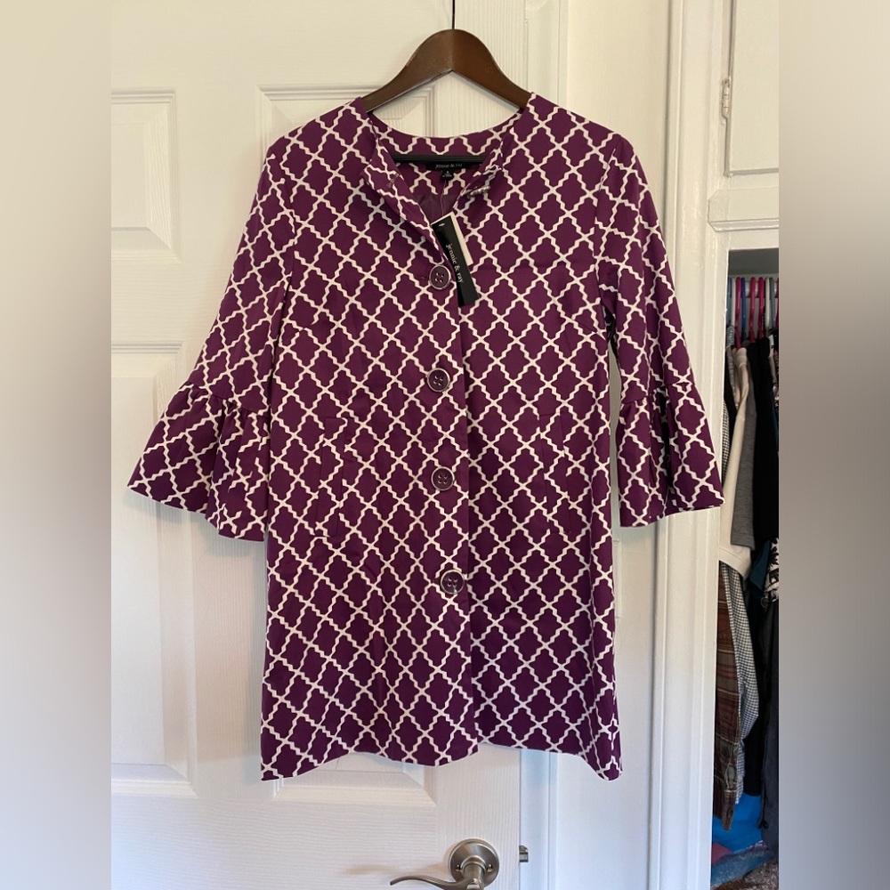 NWT Jennie & Ray Lightweight Purple Spring Jacket